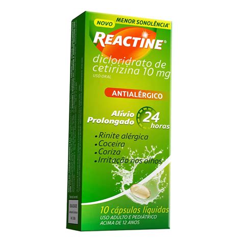 Reactine 10mg 10 capsulas liquidas - Farma 22