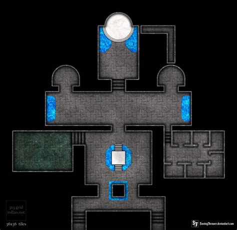 Clean Gridless Water Dungeon Battlemap Roll20 By Savingthrower On