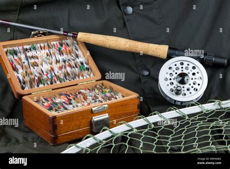 Traditional Fly Fishing Tackle Hi Res Stock Photography And Images Alamy