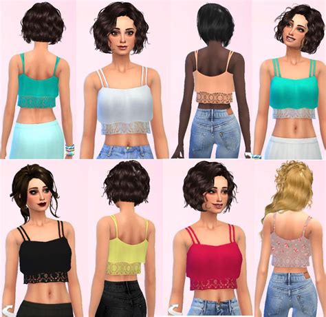 Sims Marktplatz S4 Crop Top Lace