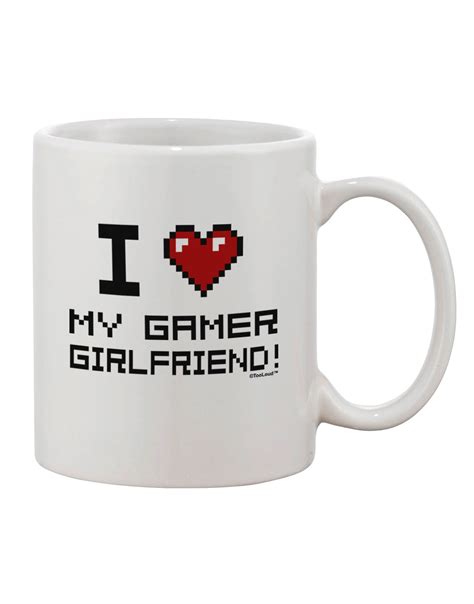 i heart my gamer girlfriend printed 11 oz coffee mug davson sales