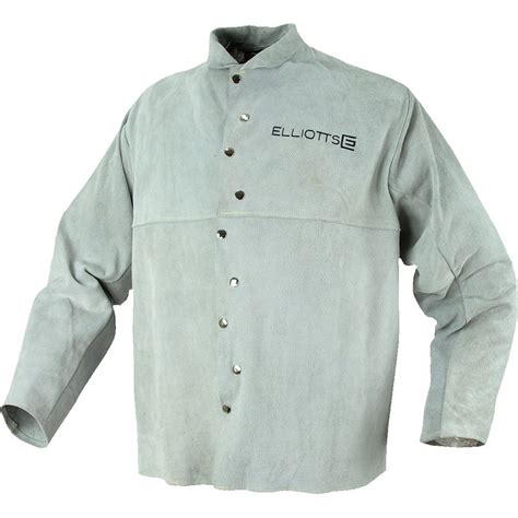 Elliotts Chrome Leather Welders Coat Tias Total Industrial And Safety