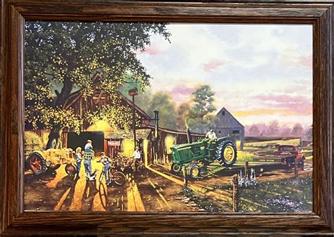 Dave Barnhouse Once In A Lifetime Farm Tractor Art Print Framed 205 X