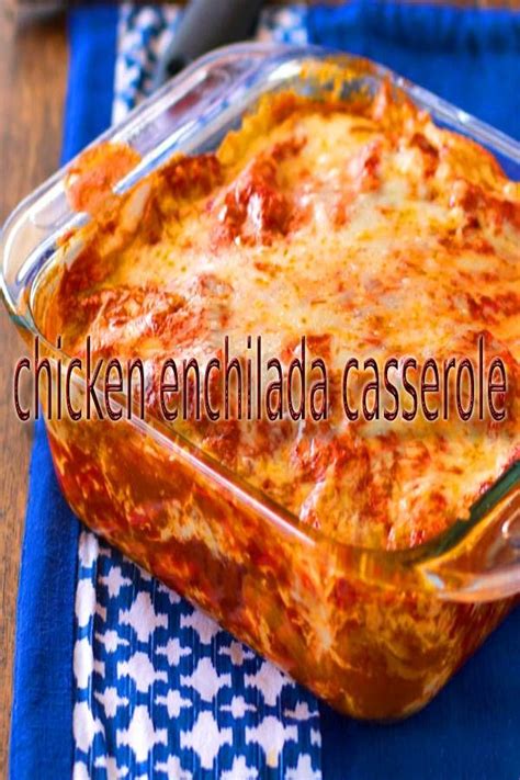 Lightly coat a 9×13 baking dish with nonstick spray and set aside. chicken enchilada casserole | Chicken enchilada casserole ...