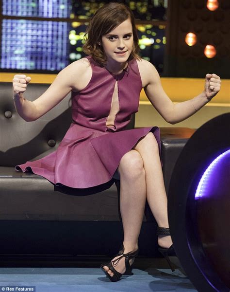 Emma Watson Rocks Purple Leather On Jonathan Ross Show Dbtechno
