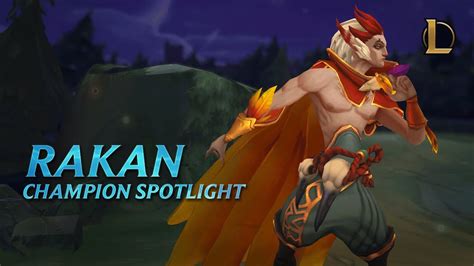 Rakan Champion Spotlight Gameplay League Of Legends Youtube