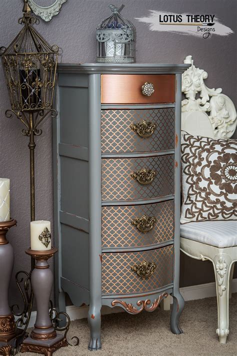White and rose gold furniture. Pin on Painted Furniture by Lotus Theory Designs