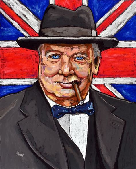 Sir Winston Churchill Painting By David Hinds Pixels