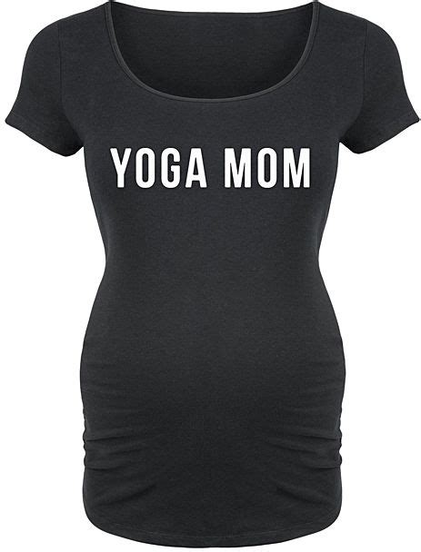 Black Yoga Mom Maternity Scoop Neck Tee Yoga Mom Black Yoga