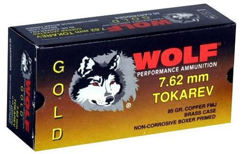 Wolf Gold Line 762x25 Tokarev 85 Grain Fmj 50 Rounds 2241 Gundeals