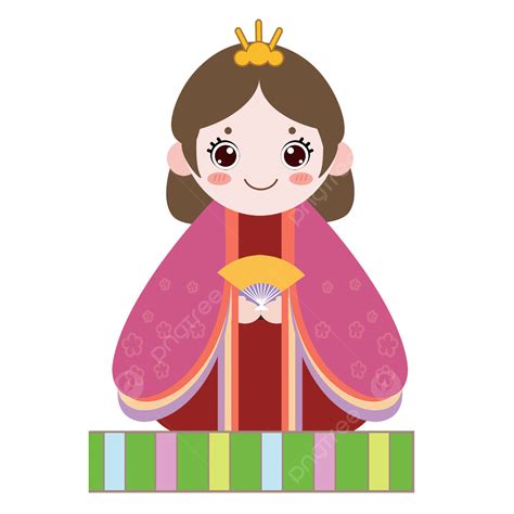 王冠とピンクのローブの日本人の女の子イラスト画像とpsdフリー素材透過の無料ダウンロード Pngtree