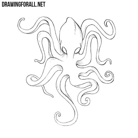 Easy drawing ideas for cool things to draw when you are bored. How to Draw Kraken Easy | Drawingforall.net