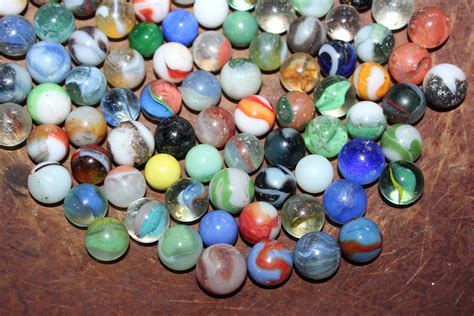 111 Vintage Glass Marbles Collection
