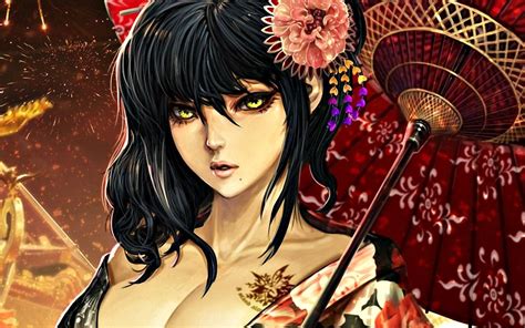 Top Anime Geisha Girl Drawings Images For Pinterest