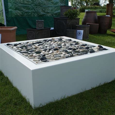 Aluminium Square Fountain Watertable Dark Grey W80 H40 L80 Cm From £