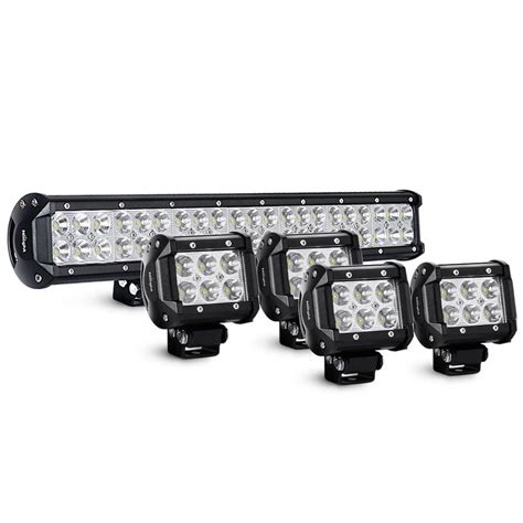 Free 2 Day Shipping Buy Nilight 20 126w Led Light Bar And 4 Piece 4