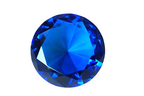 Tripact 100 Mm Dark Blue Diamond Shaped Jewel Crystal Paperweight