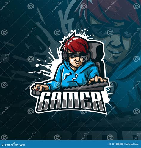 Gamers Mascot Logo Design Vector With Modern Illustration Concept Style