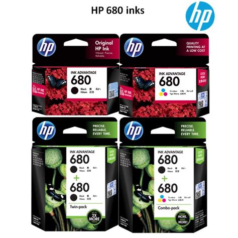 Hp 680 Black Tri Color Original Ink Advantage Cartridges Shopee Malaysia