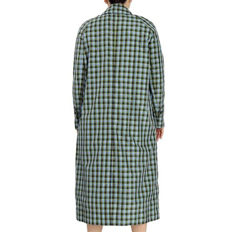 Burberry Ladies Fin Cham Plaid Print Trench Coat Brand Size 12 Us