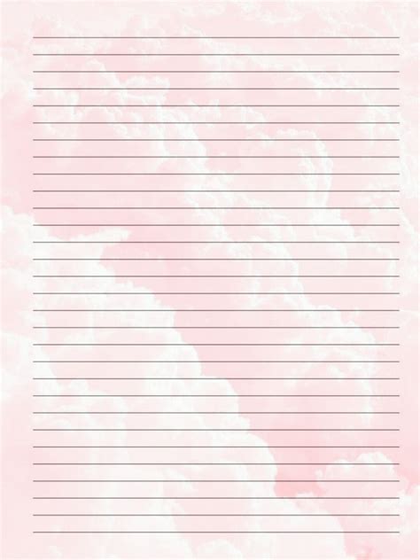 Lined Paper Printable Pink Summer Regali Fai Da Te Amica Regali Fai