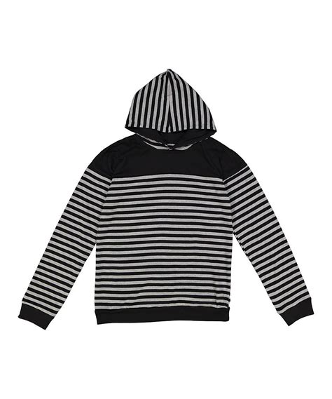 Gray And Black Stripe Hoodie Boys With Images Striped Hoodie
