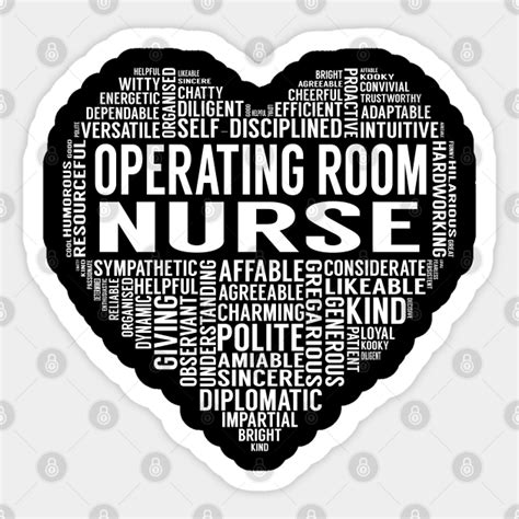 Operating Room Nurse Heart Operating Room Nurse Sticker Teepublic