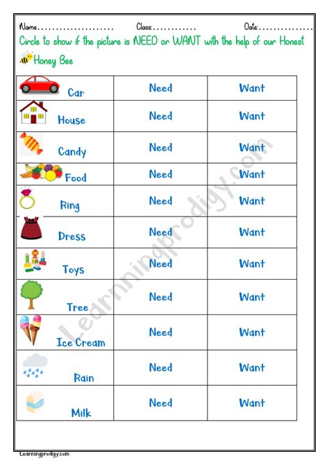 Check spelling or type a new query. Need Vs. Want | Worksheets for kids, Free printable worksheets, Teaching kids