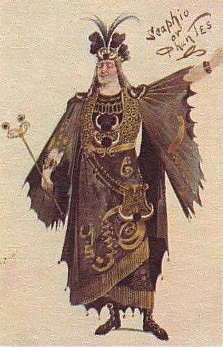 Original Percy Anderson Costume Design For Scaphio Played By W H Denny In The Original 1893