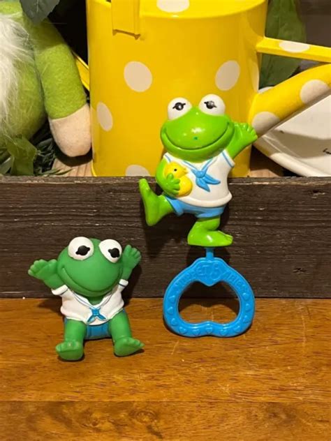 Jim Hensons Muppet Babies Baby Kermit The Frog Baby Squeak Toy And