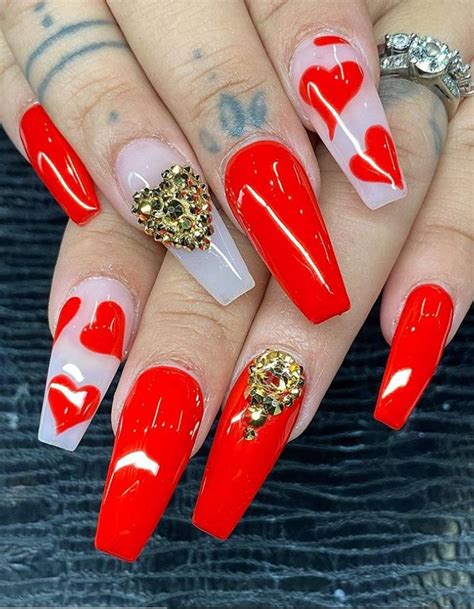 24 Hot Acrylic Pink Coffin Nails Design For Valentines Nails Latest Fashion Trends For Woman