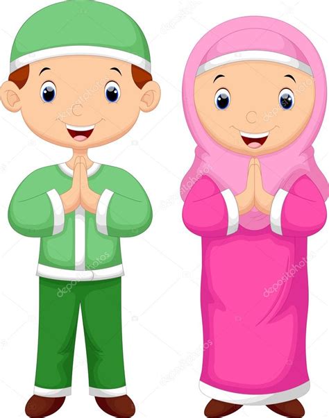 Muslim Kid Cartoon Stock Vector Image By ©irwanjos2 85858106