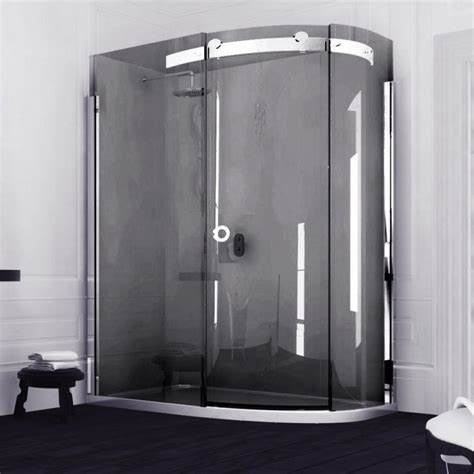 Merlyn Series Offset Quadrant Smoked Black Shower Enclosure X Mm