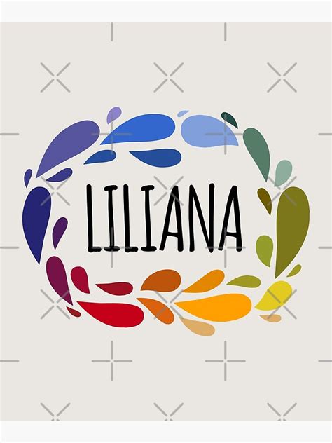 Liliana Name Cute Colorful T Named Liliana Poster For Sale By