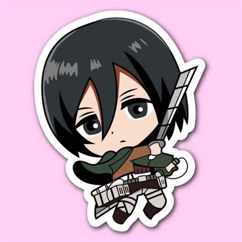 Mikasa Ackerman Sticker Attack On Titan Anime Stickers Laptop