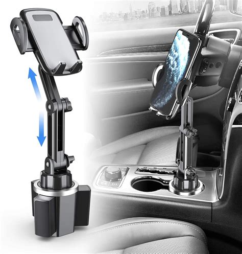 Car Cup Holder Phone Mount Aufixy Upgrated Adjustable