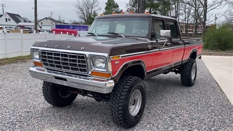 1978 Ford F 250 Ranger Xlt Crew Cab Short Bed 4x4 Classic Pickup Youtube