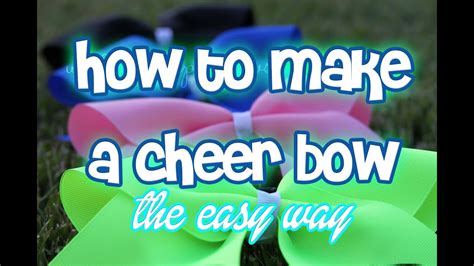 Diy Cheer Bow How To Make A Cheer Bow Easy Youtube