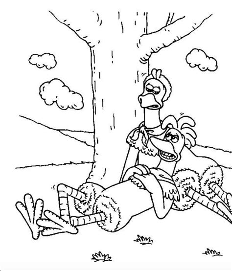 Family, people, jobs color pages. Ginger and Rocky from Chicken Run coloring page | Chicken ...