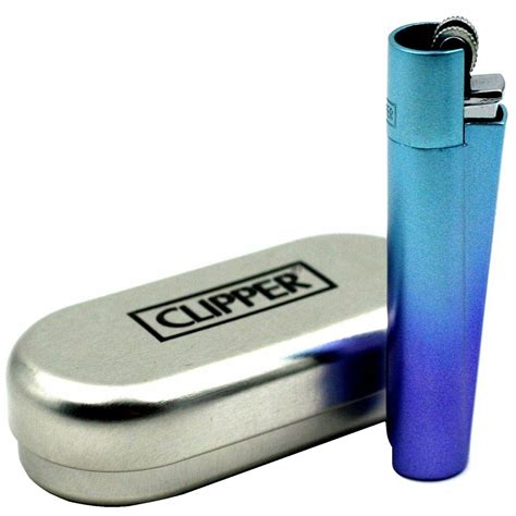 Metal Clipper Lighter Refillable Cigarette Gas Flint With T Tin Case