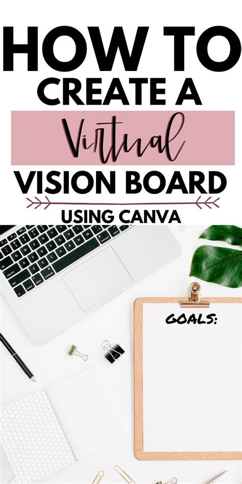 How To Create A Vision Board In Canva Vision Board Template Making A