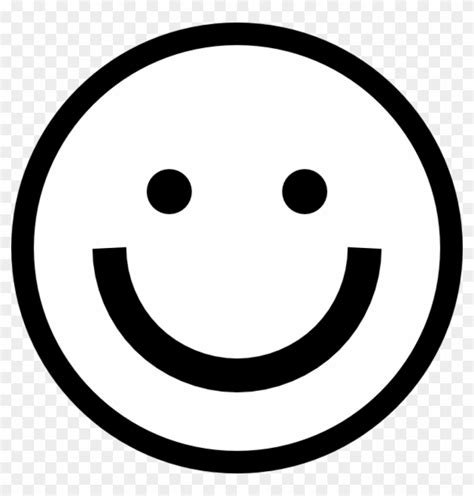 Black And White Smiley Face Emoticon