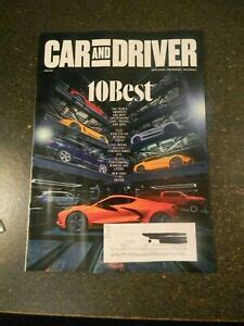 Car and driver 10best is a list annually produced by car and driver (c/d), nominating what it considers the ten best cars of the year. CAR AND DRIVER MAGAZINE JANUARY 2021 10 BEST FOR 2021 2020 ...