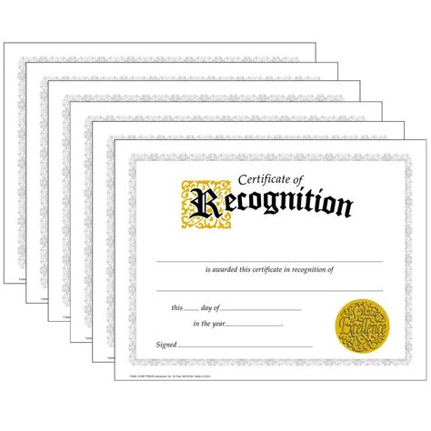 Trend Certificate Of Recognition Classic Certificates 30 Per Pack