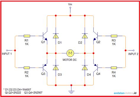 Skema Rangkaian Driver Motor Dc H Bridge Menggunakan Transistor Foxify