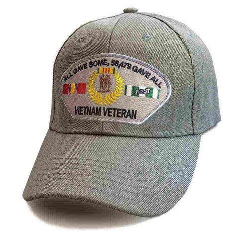 Vietnam Veteran All Gave Some Grey Embroidered Patch Hat