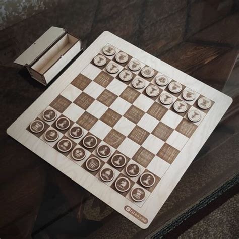 Laser Cut Portable Chess Set Free Vector