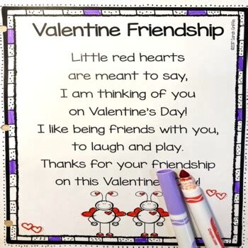 Valentine Friendship - Poem for Kids by Little Learning Corner | TpT