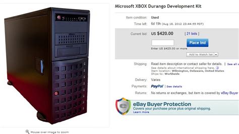 Someones Trying To Sell An Xbox Durango Development Kit On Ebay Update