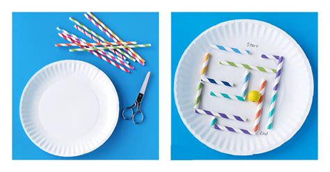 How To Make A Simple Paper Plate Marble Maze Kids Activities Blog